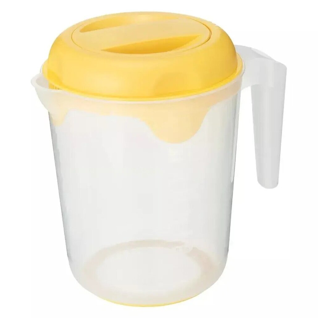 Кувшин для блендера с герметичной крышкой 20л пластик желтый цвет удобство хранения