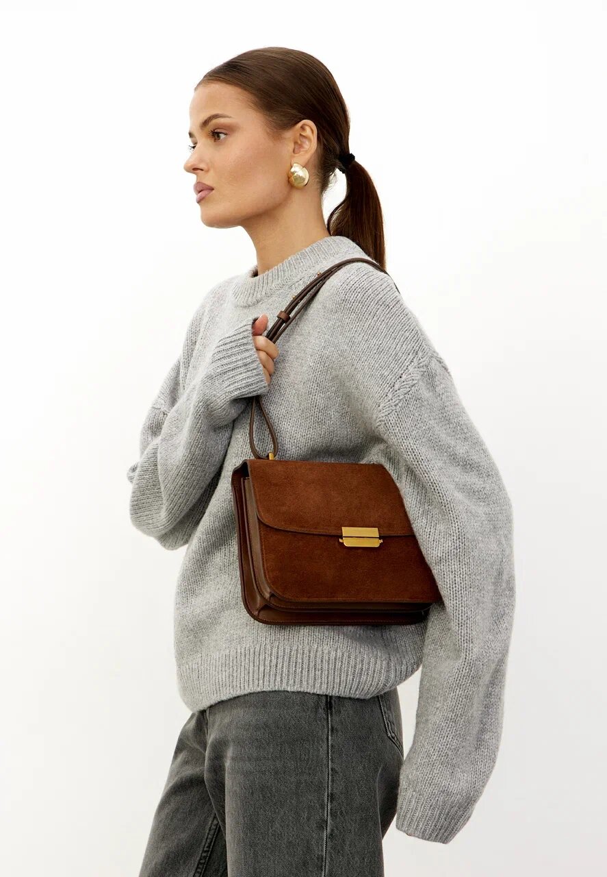 Сумка кросс-боди POVOD, фактура матовая, коринчевый — фото 1