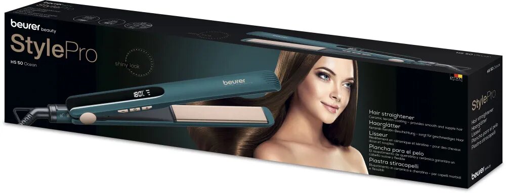 Выпрямитель для волос Beurer HS50, автоматическое выключение, кератиново-керамический — фото 1