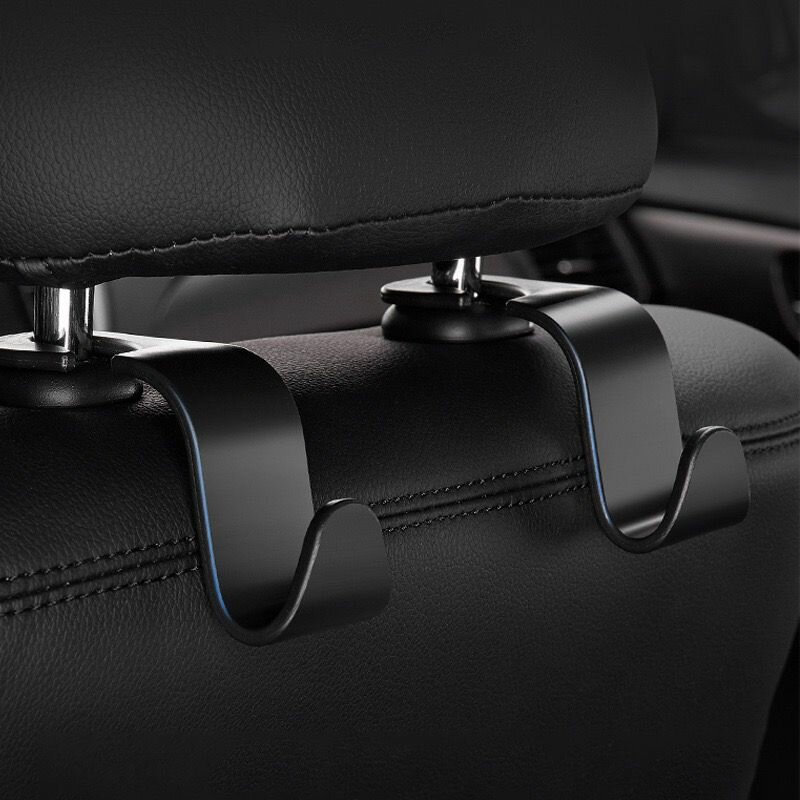 Органайзер-крючек для вещей в машину, черный пластик, на сиденье — фото 1