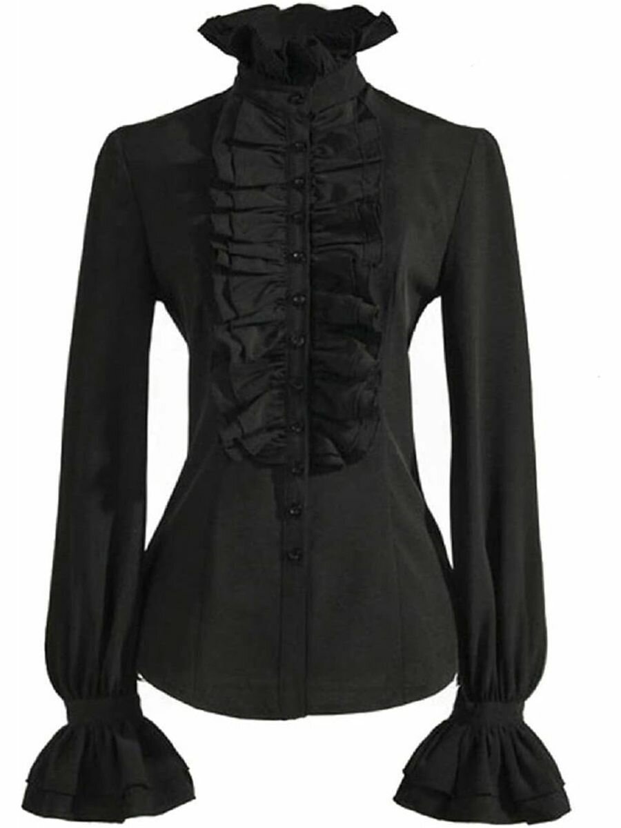 Рубашка  Весна-лето 2025, размер 46, черный