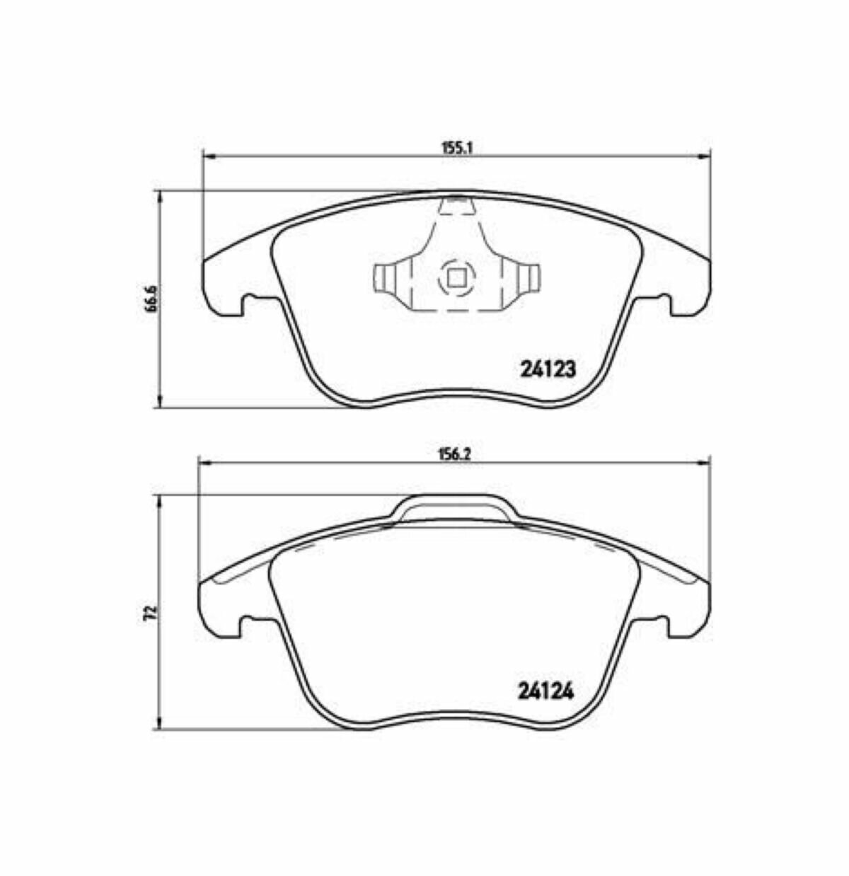 Колодки Volvo Xc70 Ii 12/09=>(Brembo P24076)