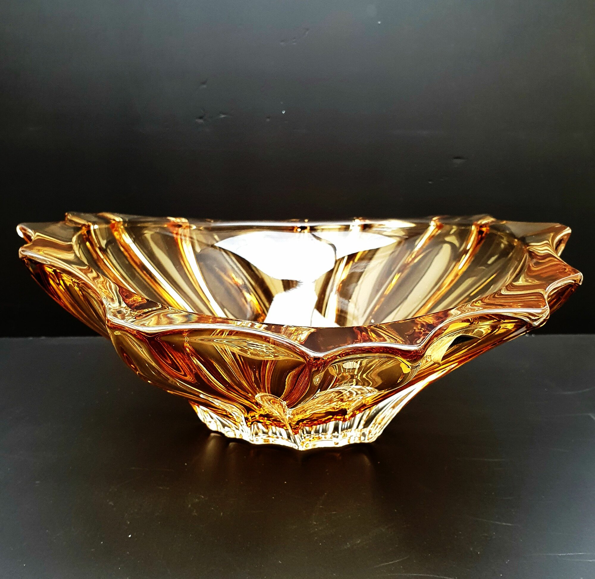 Фруктовница (большая- 33 см. H-12 см.) Aurum Crystal 