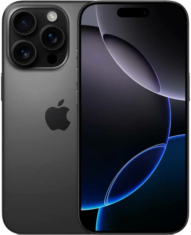 Смартфон Apple iPhone 16 Pro Max 1 ТБ (nano-SIM + nano-SIM) черный титан, без RuStore