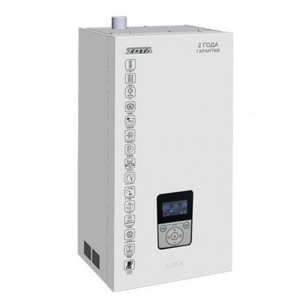 Электрокотел ZOTA - 12 LUX-X настенный электронное управление белый