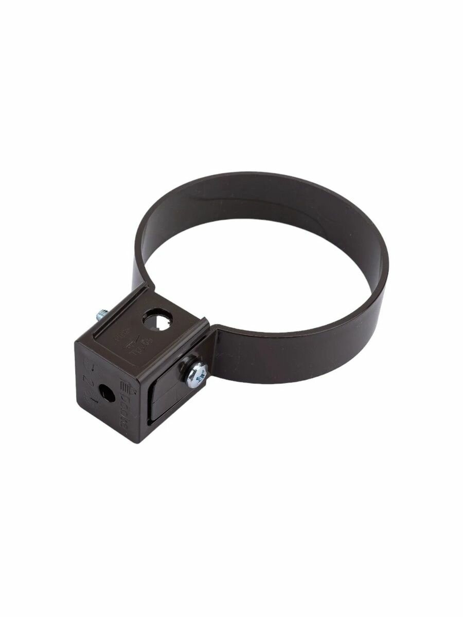 Хомут универсальный для водосточной трубы Деке (DOCKE) Premium шоколад(RAL 8019)5шт.