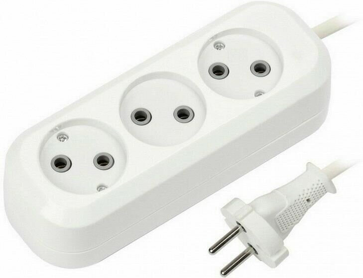 Удлинитель без заземления (SBE-10-3-05-N) 3 гнз х 50 м