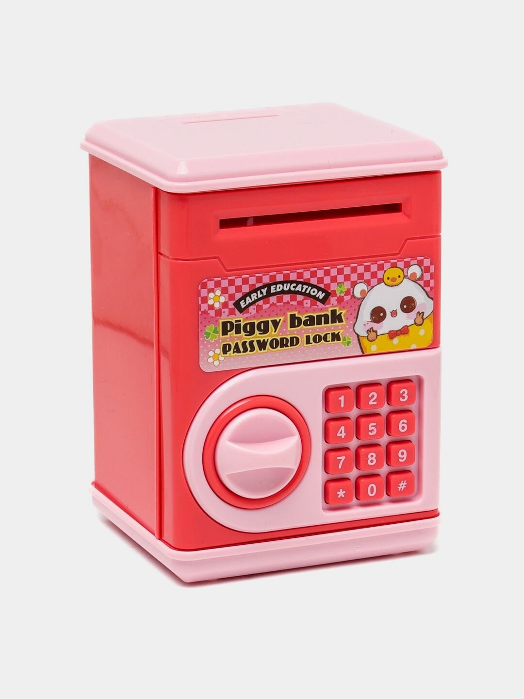 Игровая копилка Китай "Piggy Bank", розовая, с монетами, в блистере