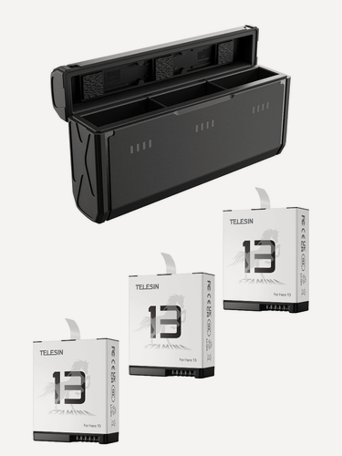 Изображение товара Набор Telesin тройное ЗУ + 3 АКБ Stamina для GoPro 13, S0-BTR-04-BCG-11\3