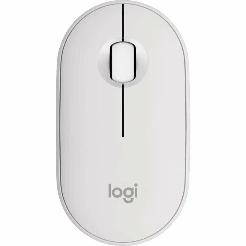Мышь беспроводная Logitech Pebble M350S "Tonal White", белый, компактный размер, лёгкая