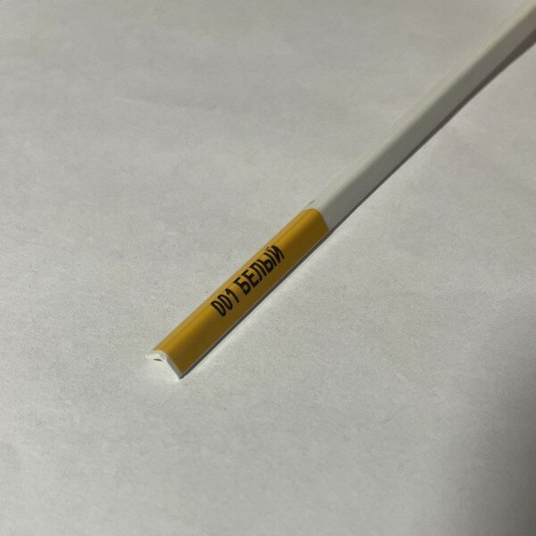 Профиль окантовочный для стеновых SPC-панелей Керама Белый 5.5х5.5х1180мм.