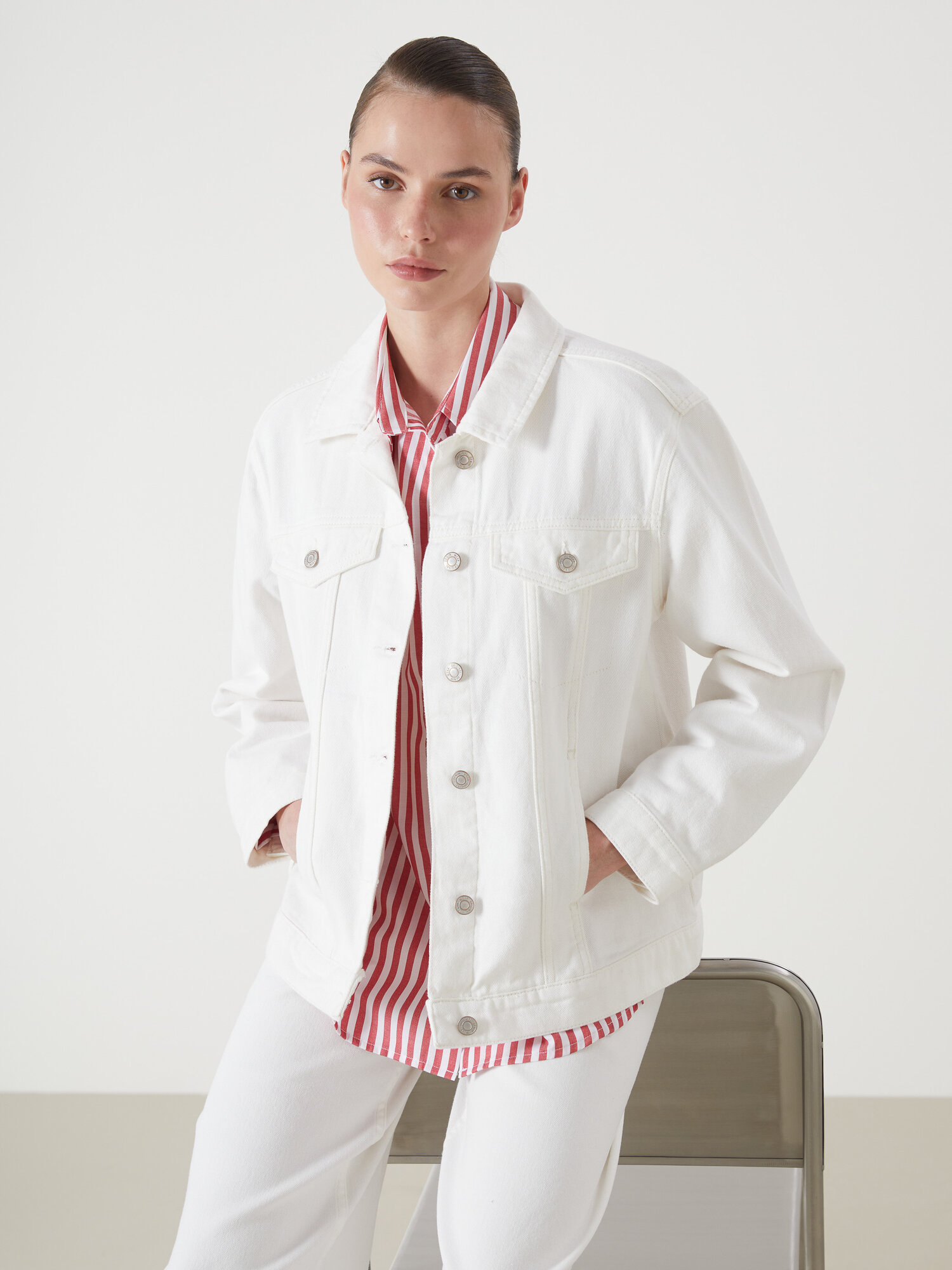 Куртка джинсовая LC Waikiki размер XL белый