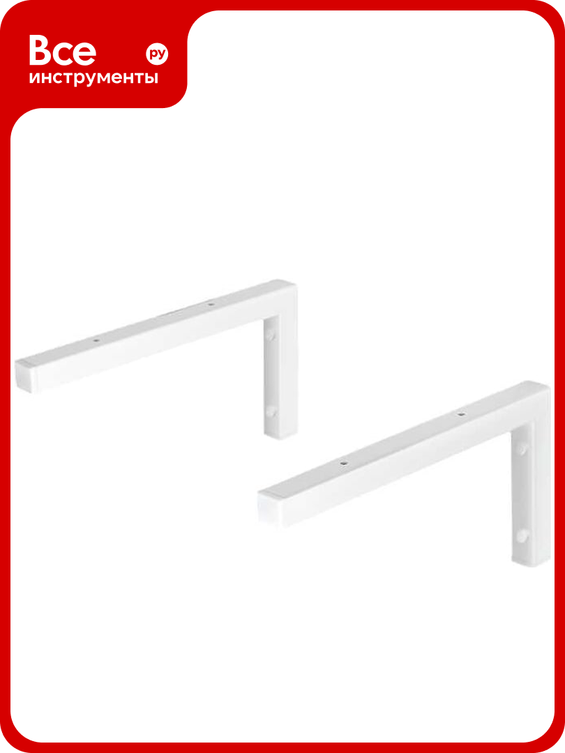 Кронштейн металлический Г-образный Primo&Mensa 15x30 цвет белый PM-GD1.2.9003MG