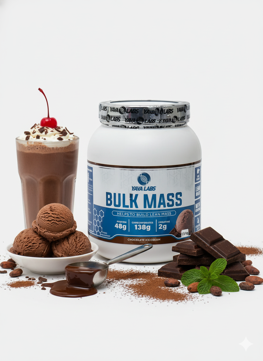 Yava labs bulk mass 1.5kg гейнер для набора массы. булк масс шоколад