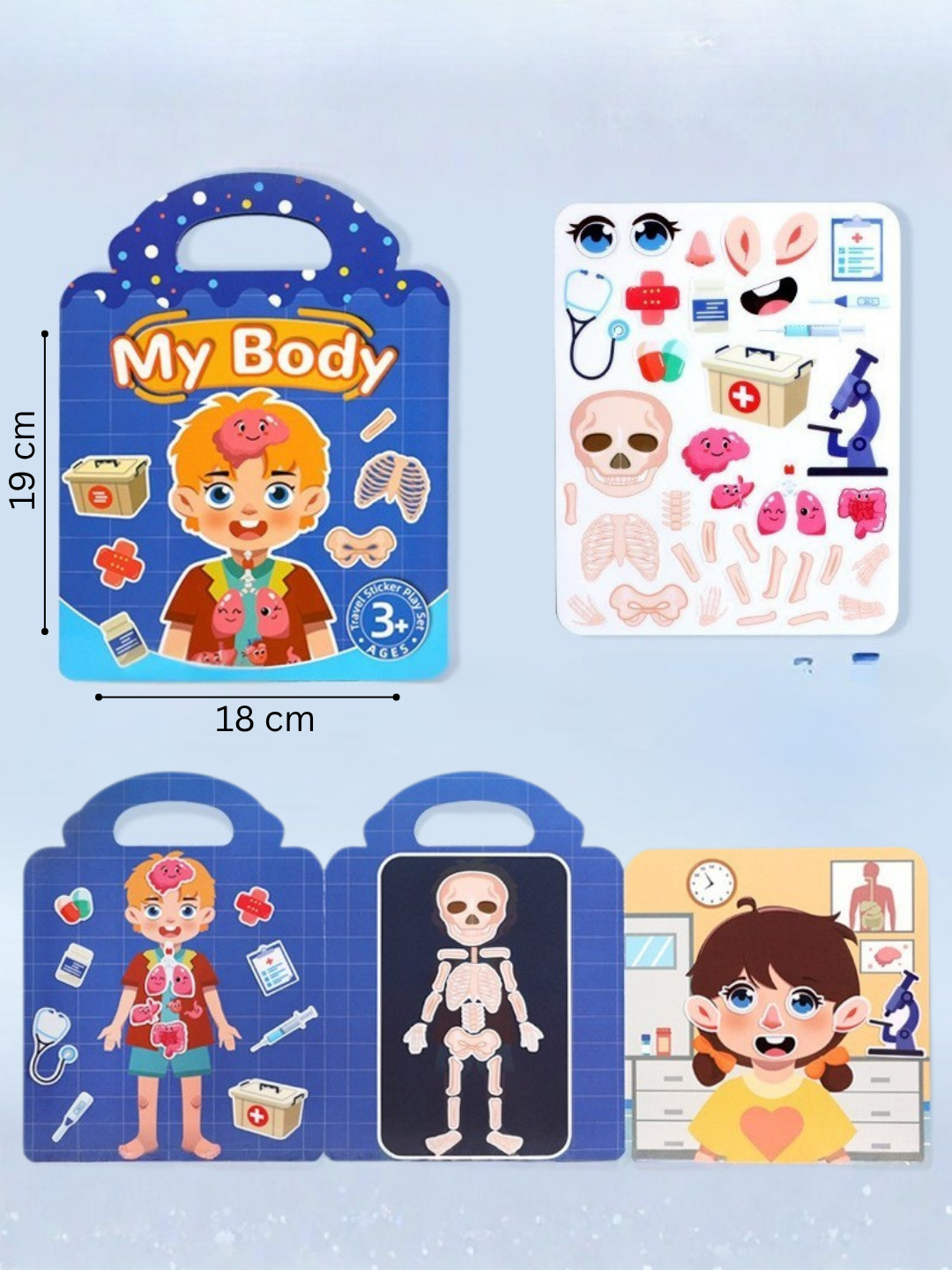 Стикеры книжные многоразовые, для игр и обучения, от 3 до 10 лет