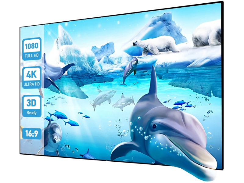 Экран на раме Cactus 100" 127x224см Alr Expert CS-PSALRE-224X127-MM магнитное крепление 16:9 настенный натяжной черный