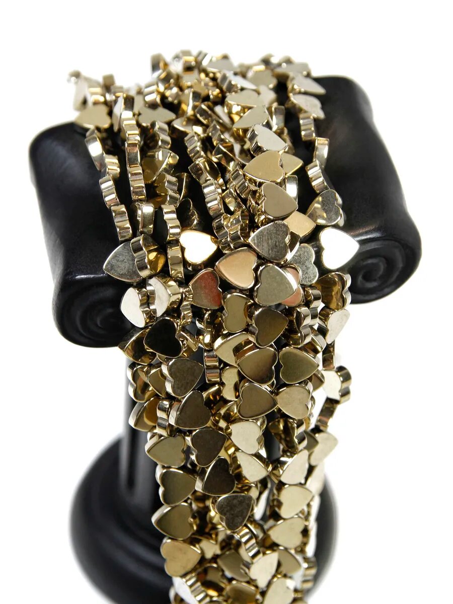 Гематин сердце, гориз. отверстие - 6 мм, (около 35 шт) — фото 1