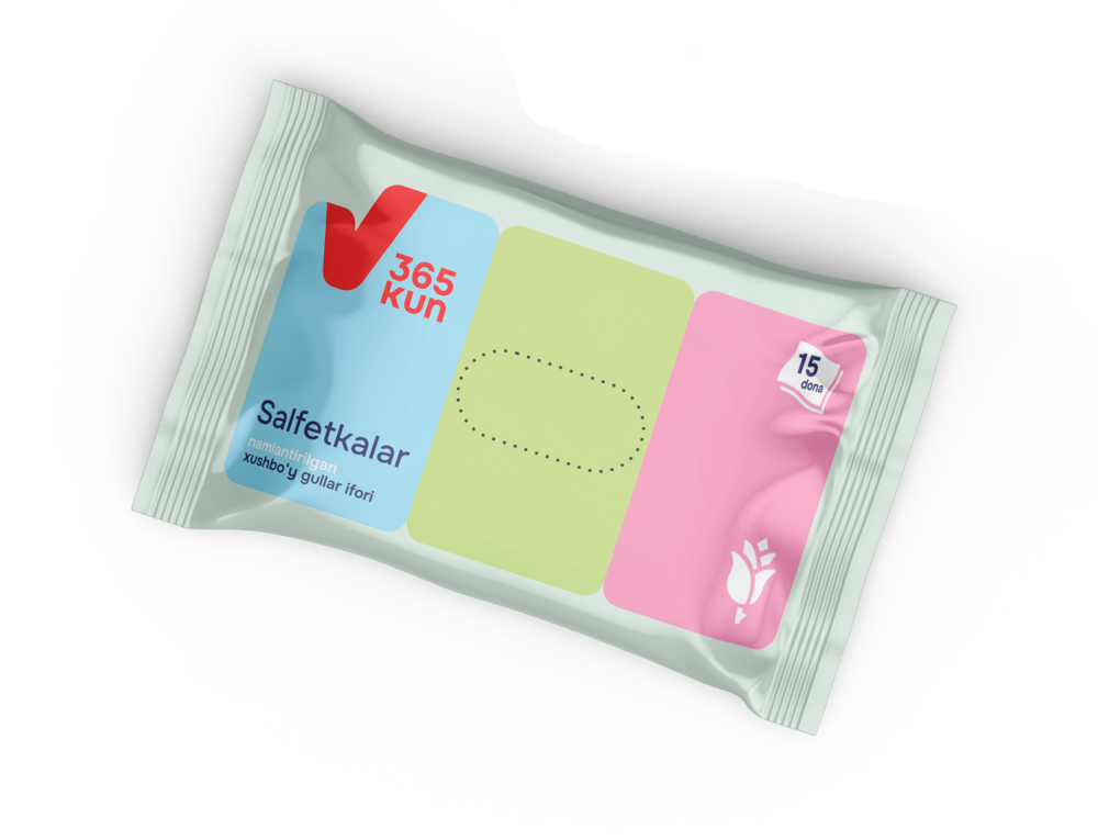 Влажные салфетки 365 KUN «Цветочный аромат», 15 шт