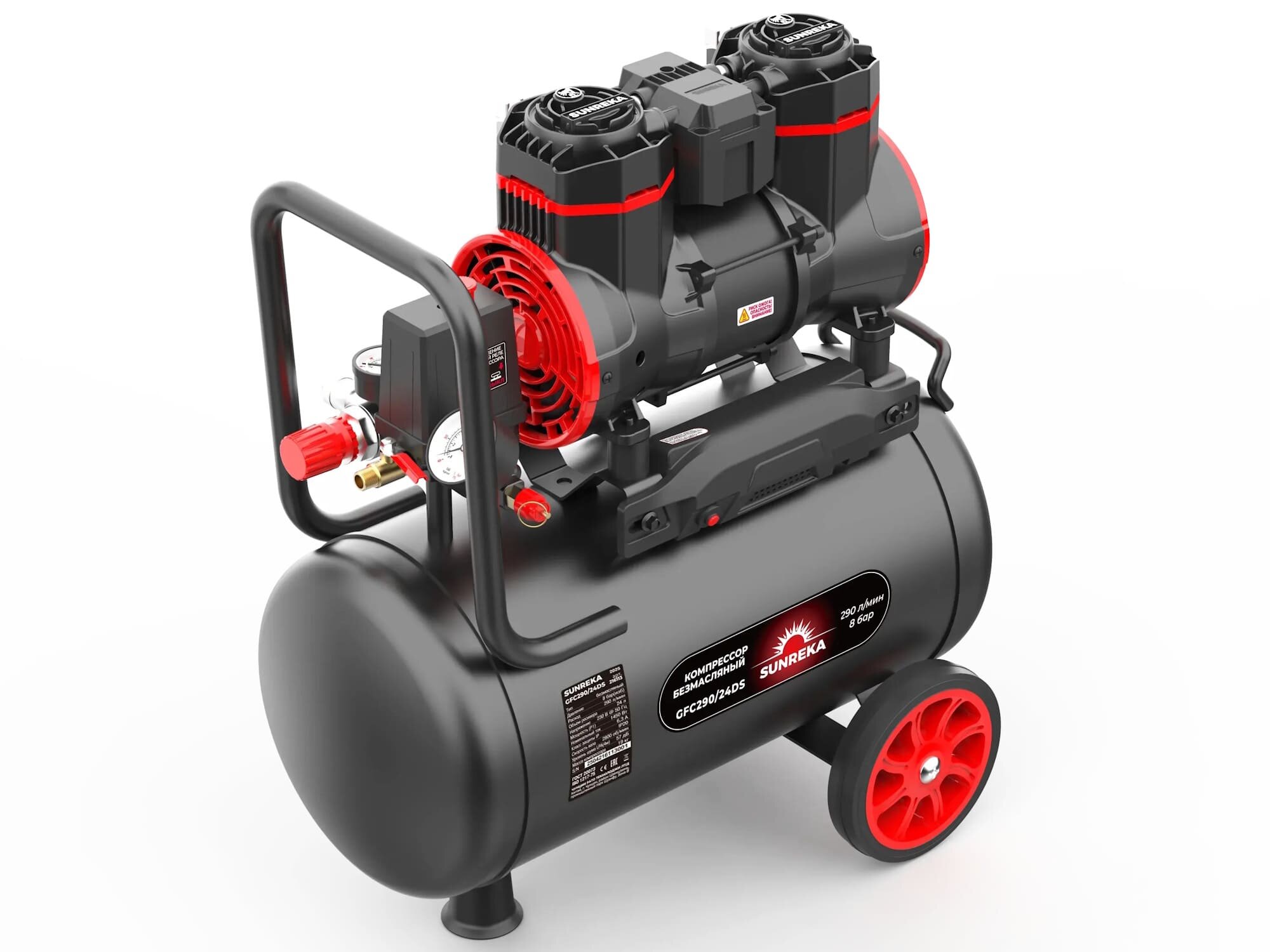 Компрессор Sunreka GFC290/24DS (1.45 кВт 290 л/мин 24 л)