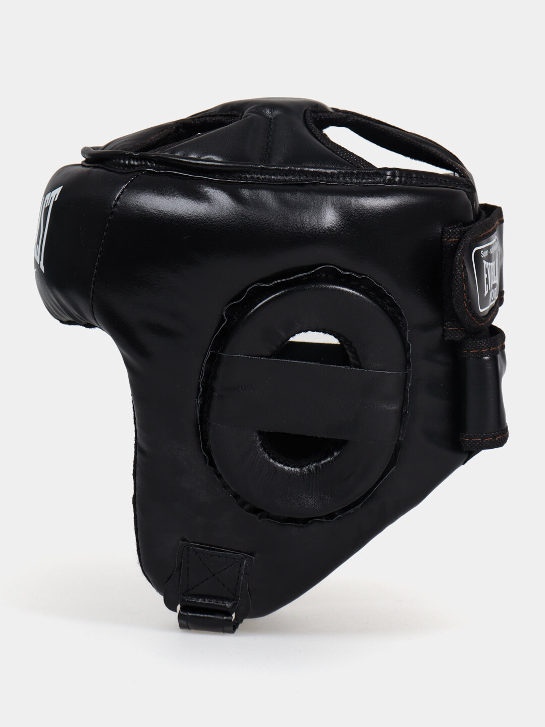 Шлем защитный Qora, для бокса, черный, регулируемая посадка, кожа — фото 1