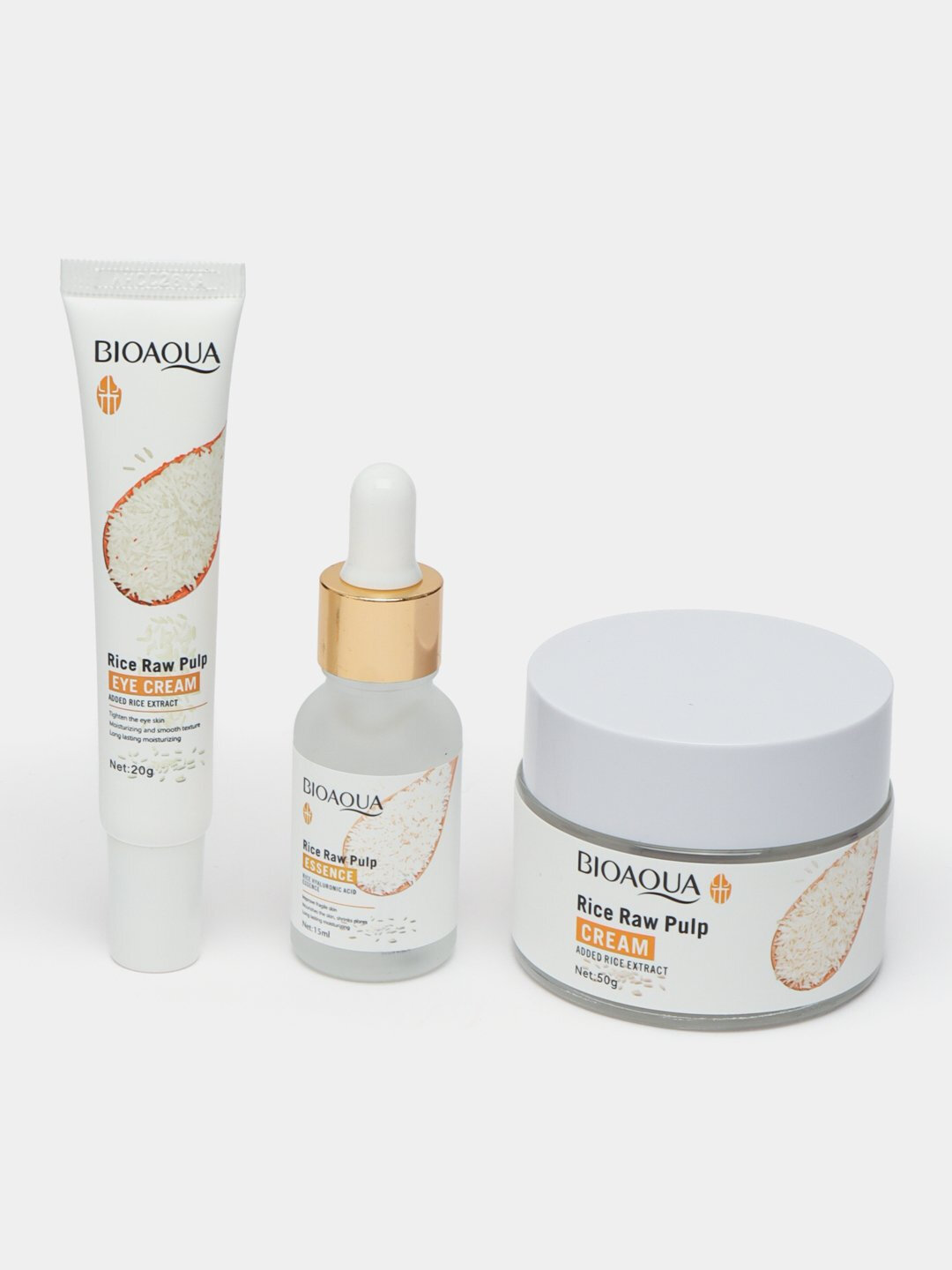 Набор для ухода за лицом BIOAQUA Rice Raw Pulp с экстрактом риса, 6 средств для увлажнения и сияния кожи — фото 1
