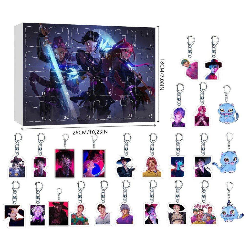 Календарь обратного отсчета Kpop охотники на демонов календарь с акриловыми аксессуарами для декора автомобиля и подарка для