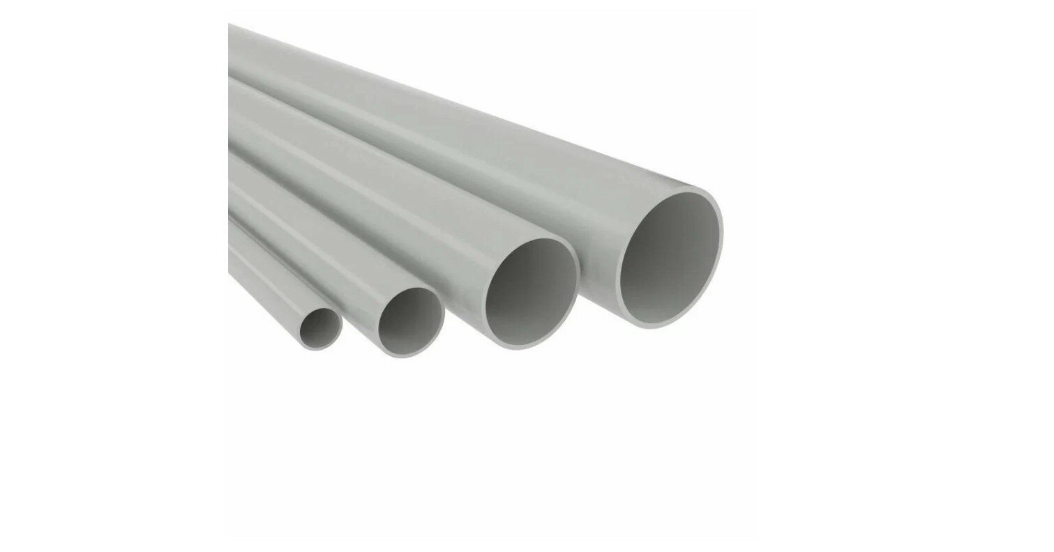 Труба гладкая ПВХ жесткая легкая d20мм сер. (дл.2м) DKC 62920