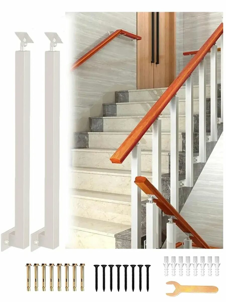 Стальные балясины с боковым креплением и регулируемым навершием для лестниц и ограждений