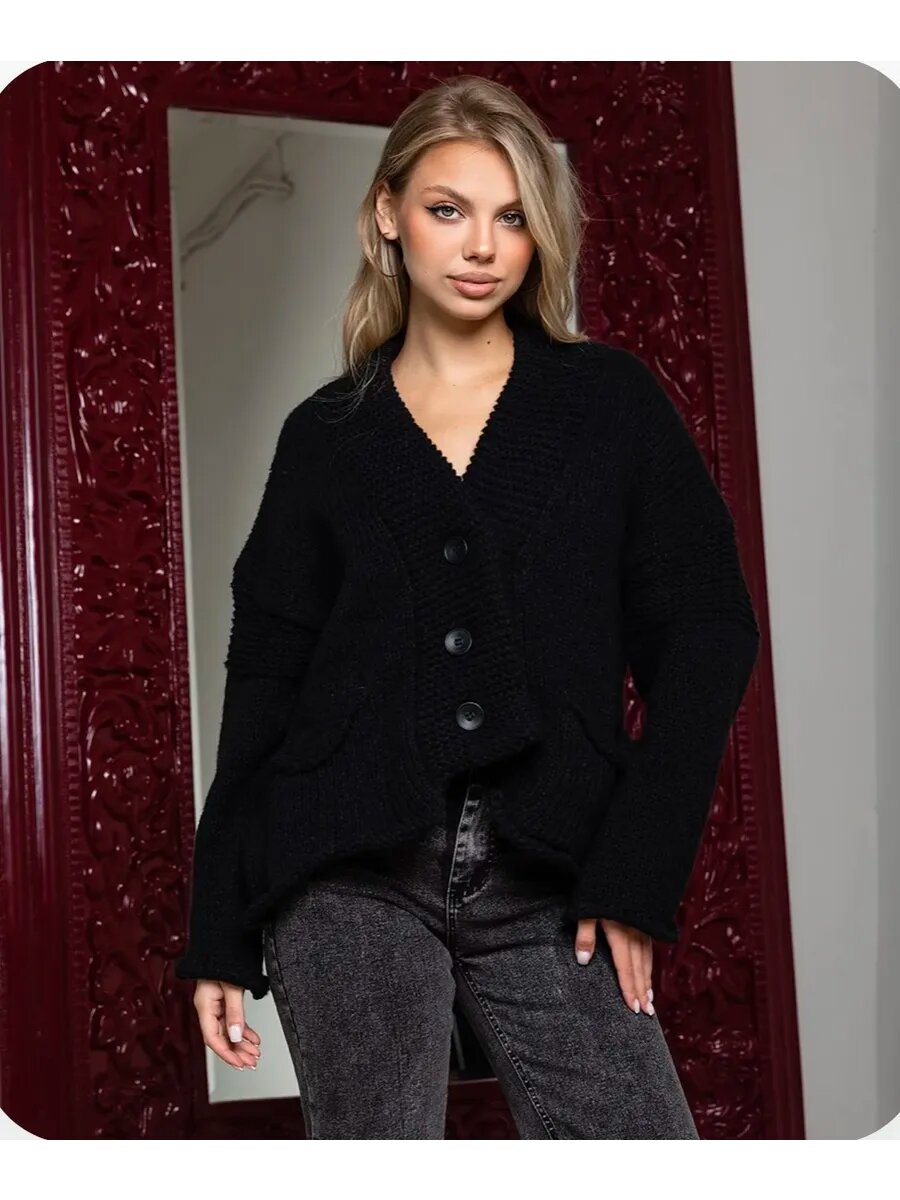 Кардиган DommoD, размер 42-46, черный — фото 1