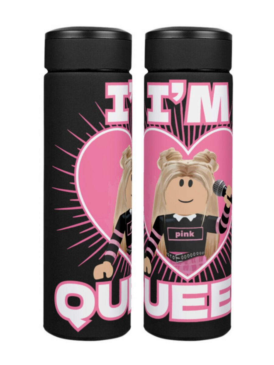 Термос «квинка queen девочка квин queenka» (черный)