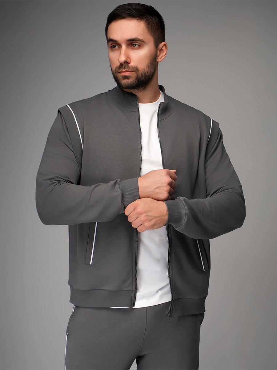 Костюм спортивный Happyfox для мужчин размер 52 графит