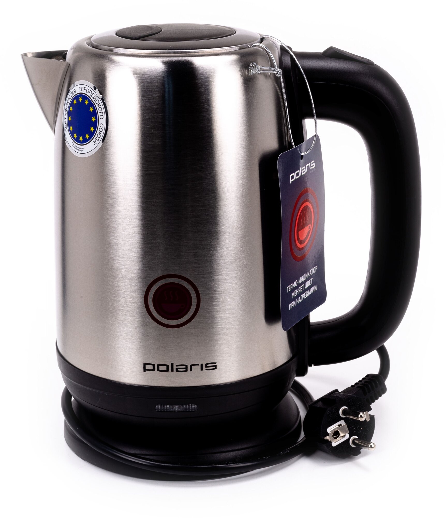 Электрочайник Polaris PWK 1765, блокировка включения без воды, блокировка крышки, 2200Вт, 1.7л