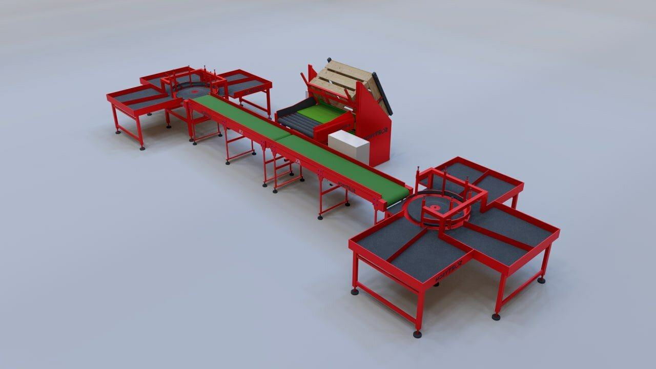 Линия сортировки и калибровки яблок АСК-2