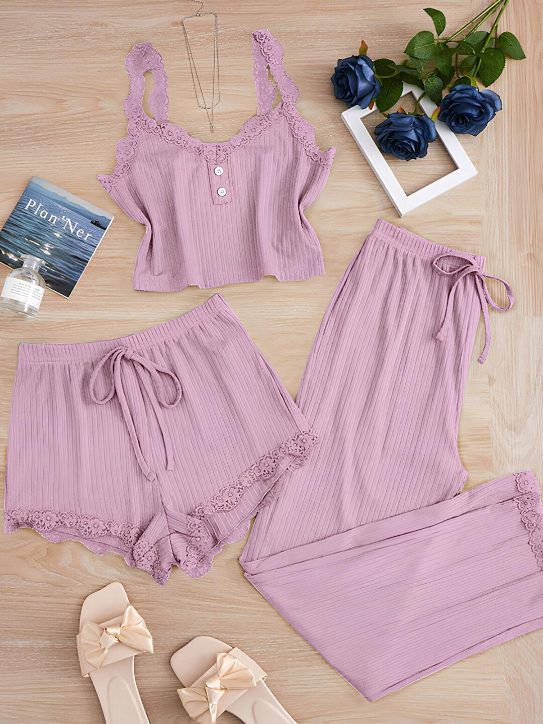 Комплект , размер 40-56,  Natural white/Green checked — фото 1