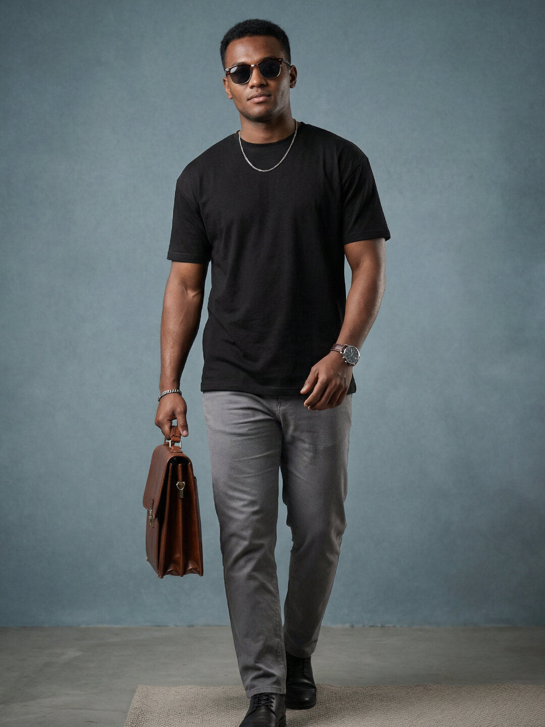 Футболка, размер M, черная — фото 1