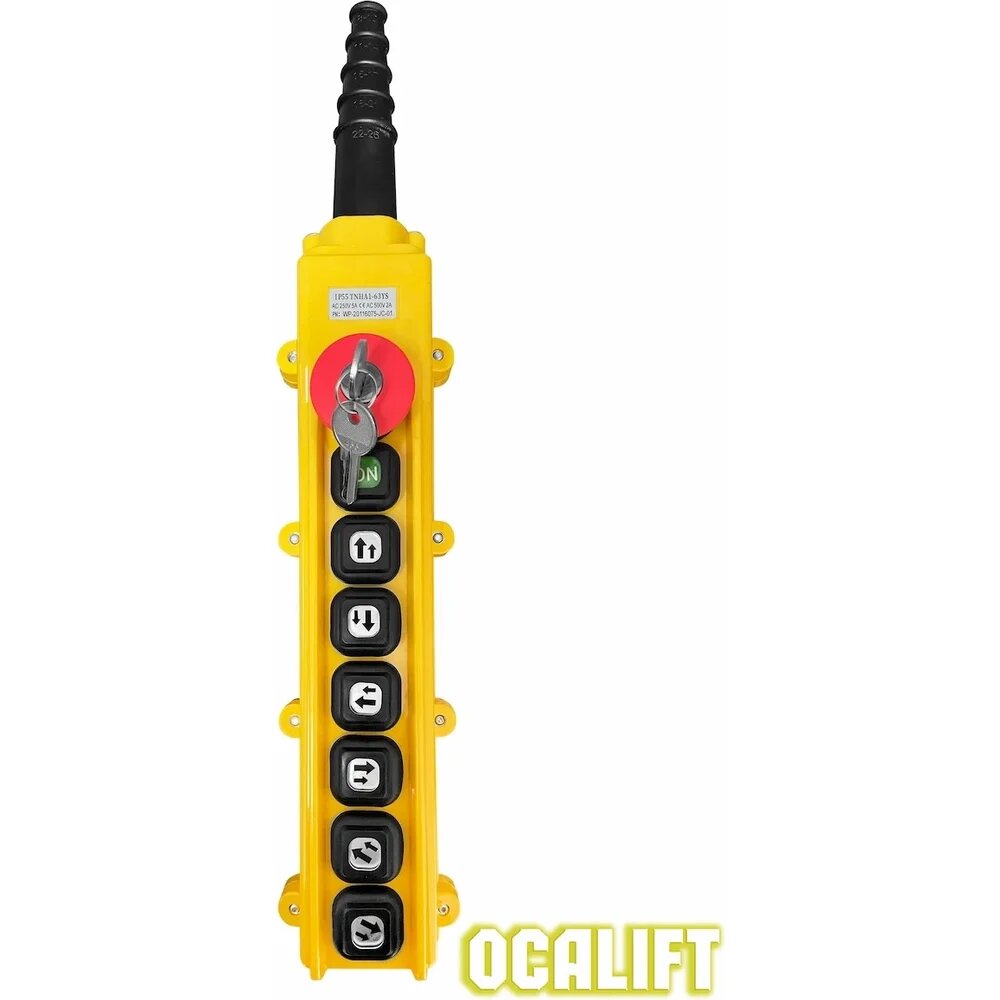 OCALIFT Пульт управления 6 кнопок 2 скорости, стоп, ключ, старт, IP55 tnha1-63ys