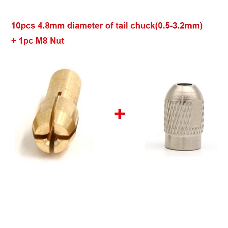 Патроны для электрической шлифовальной машины 0,5-3,2 мм M8 Nuts-4.8(10pcs)