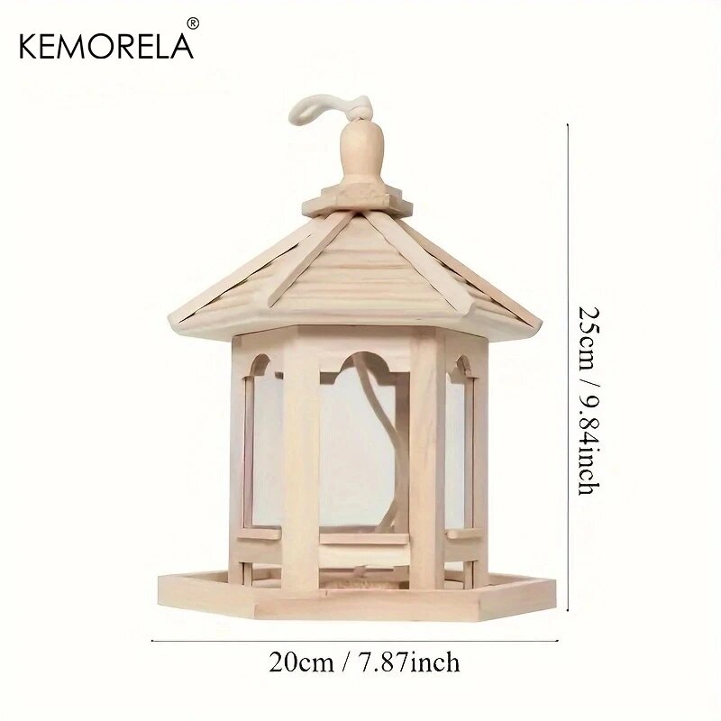 Деревянная кормушка KEMORELA для птиц