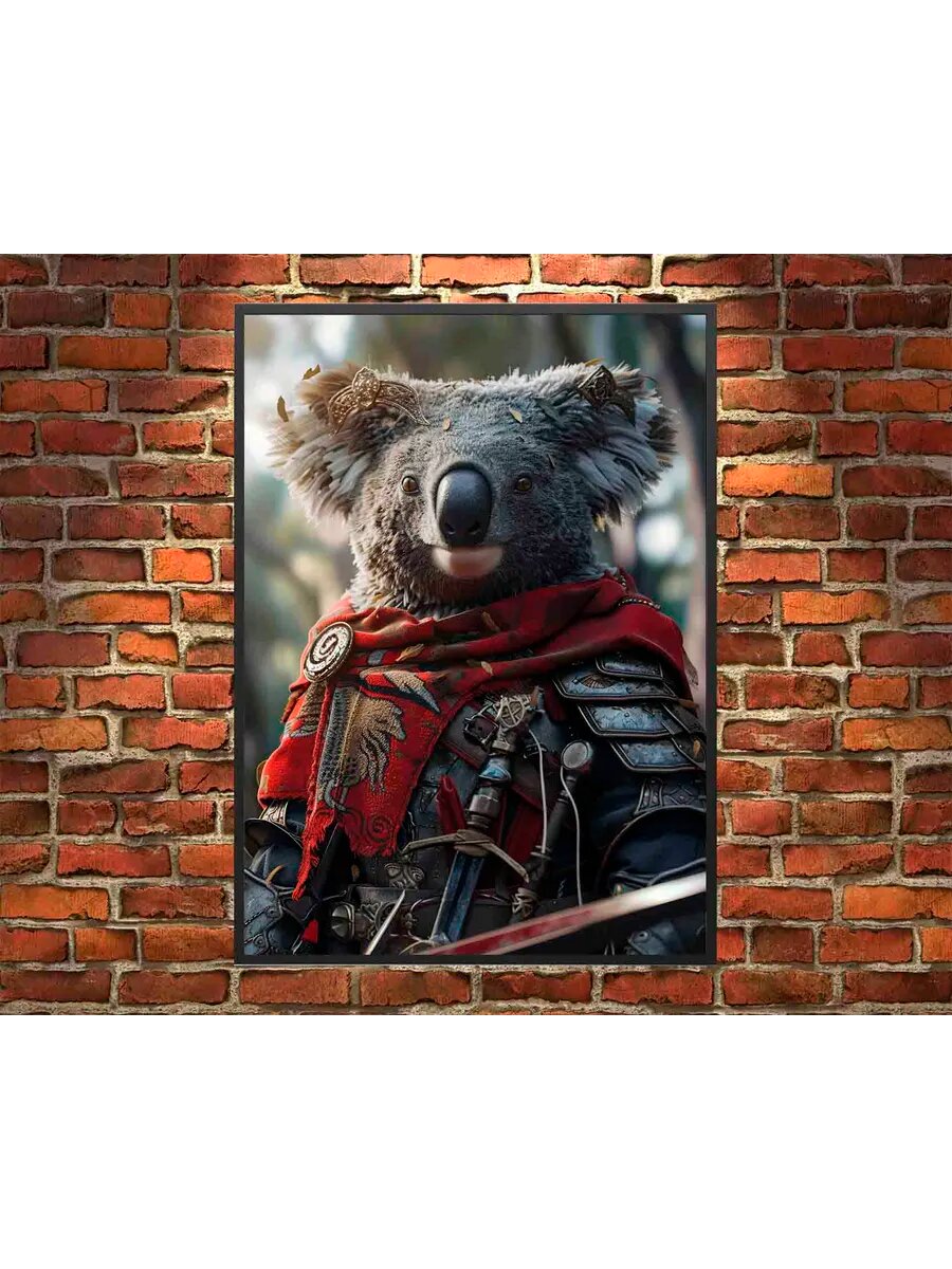Животное-рыцарь Коала 4, Плакат 30x42см