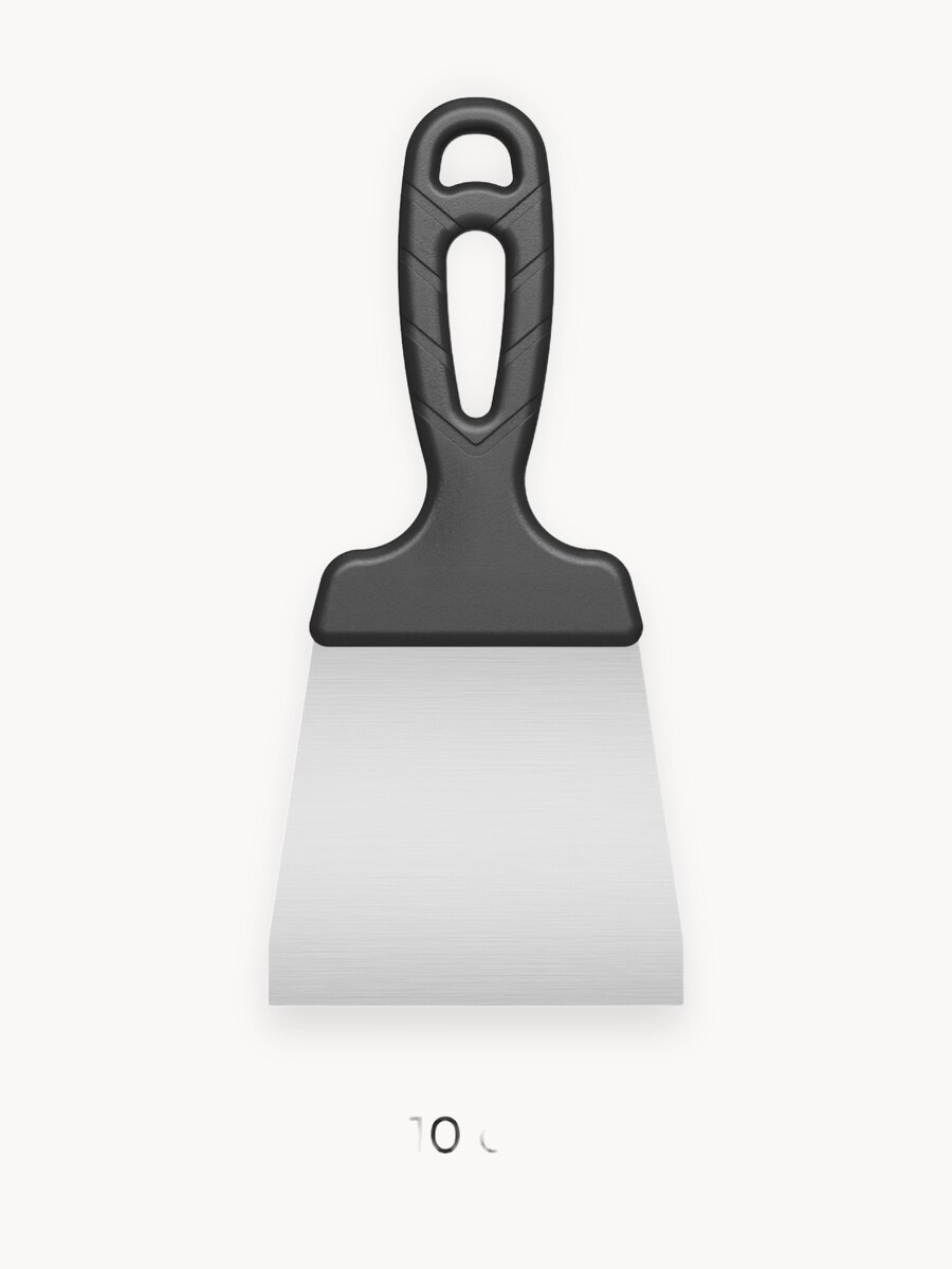 Шпатель гладкий, нержавеющая сталь, ширина полотна 100 мм, акор Эксперт