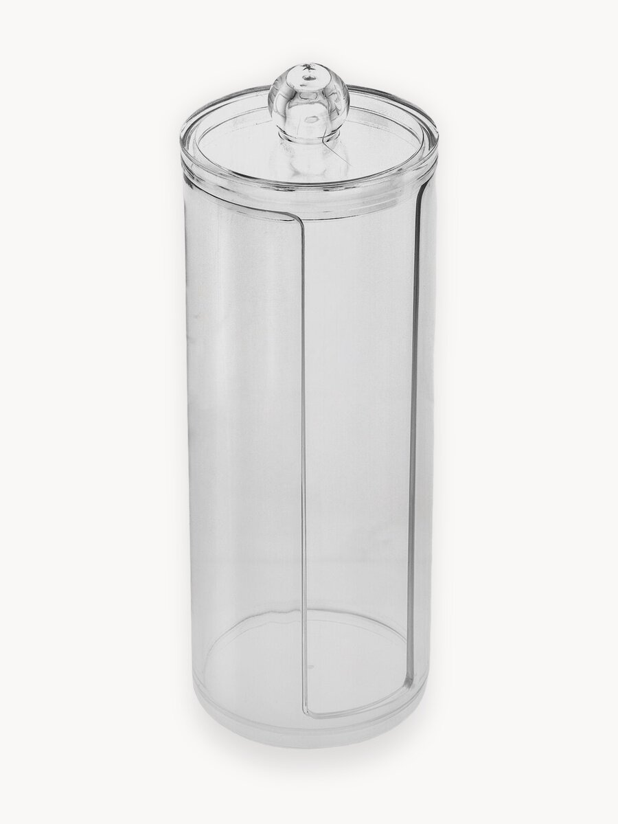 Контейнер для хранения ватных дисков, Картофан, прозрачный пластиковый