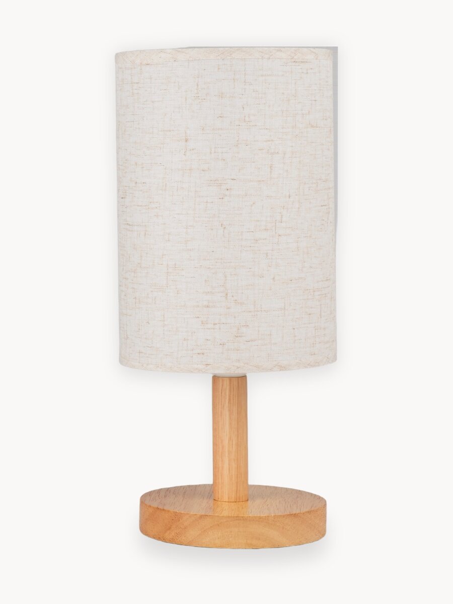 Светильник настольный Jazzway, цоколь E27, сканди, деревянная ножка, с выключателем, 31x14 см