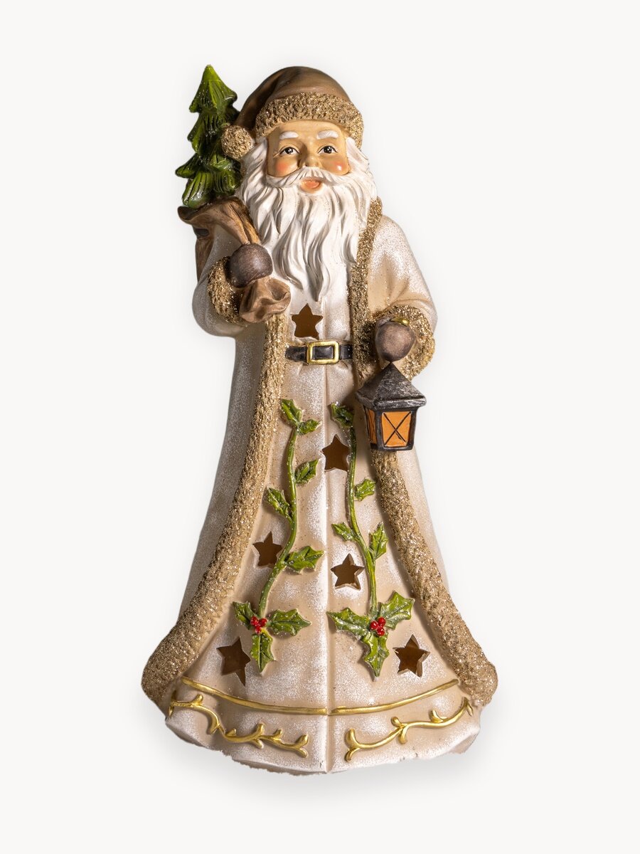 Статуэтка Lefard "Дед Мороз", с Led-подсветкой, 17,5х14,5х33,5 см, новогодняя фигурка