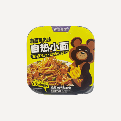Изображение товара Лапша быстрого приготовления Wang Zi Feng Fan саморазогревающаяся со вкусом курицы в соусе карри 268 г, Китай