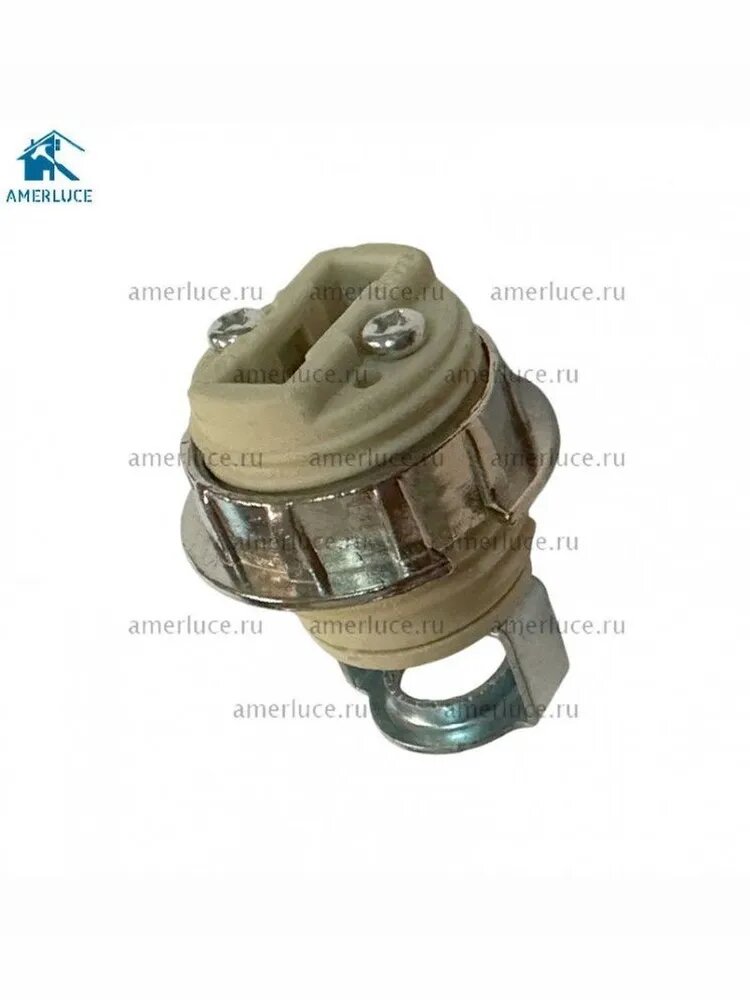 Патрон G9 керамический с резьбой М10х1 с кольцом для плафонов
