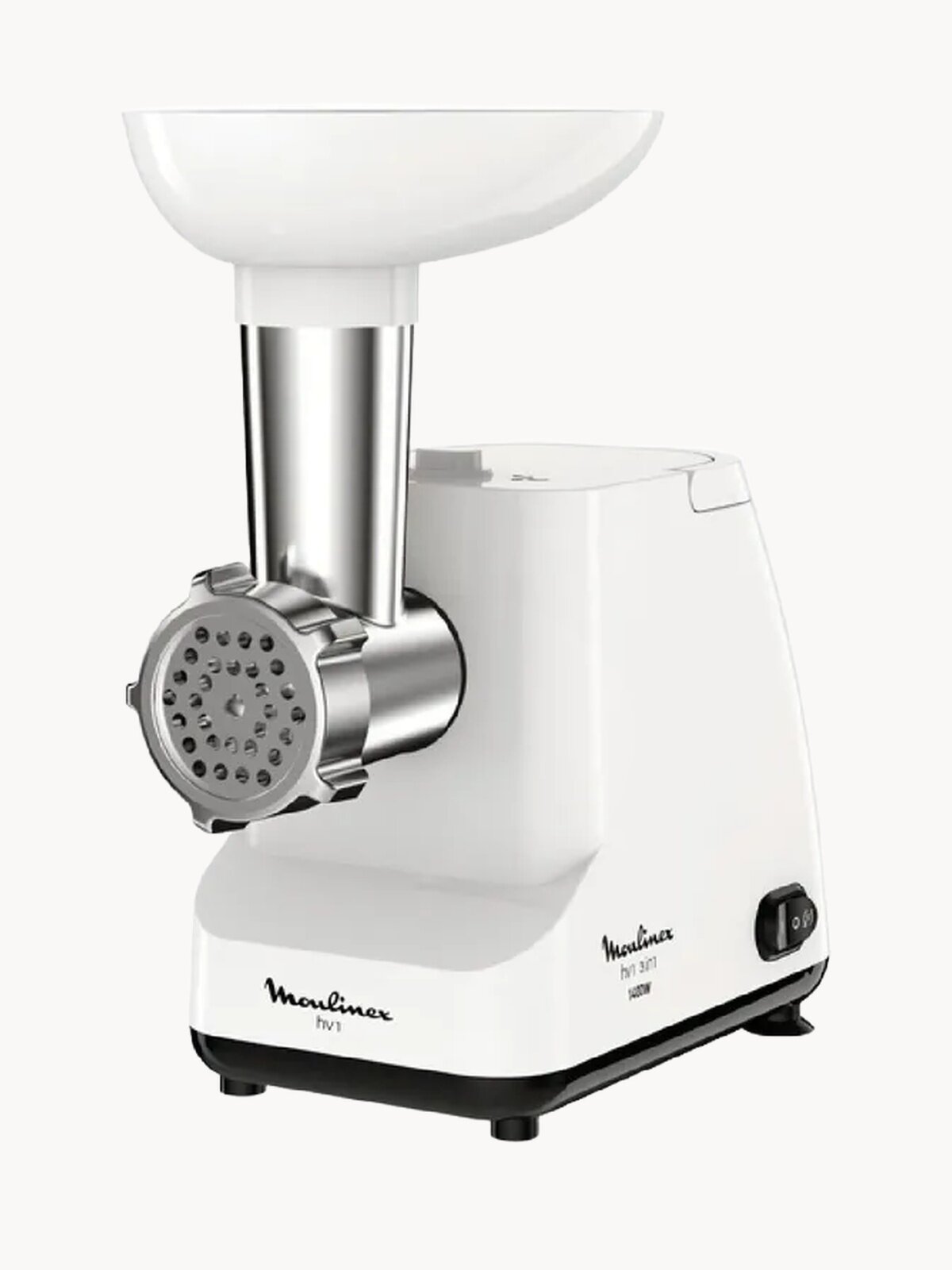 Мясорубка Moulinex ME111032, мощность 1400 Вт, 1.7кг/мин, защита двигателя, насадка для колбас
