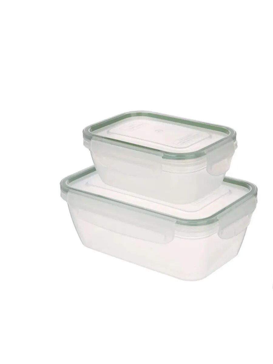 Набор контейнеров Pomi D oro  герметичные  полипропилен  зеленый  470 1000мл