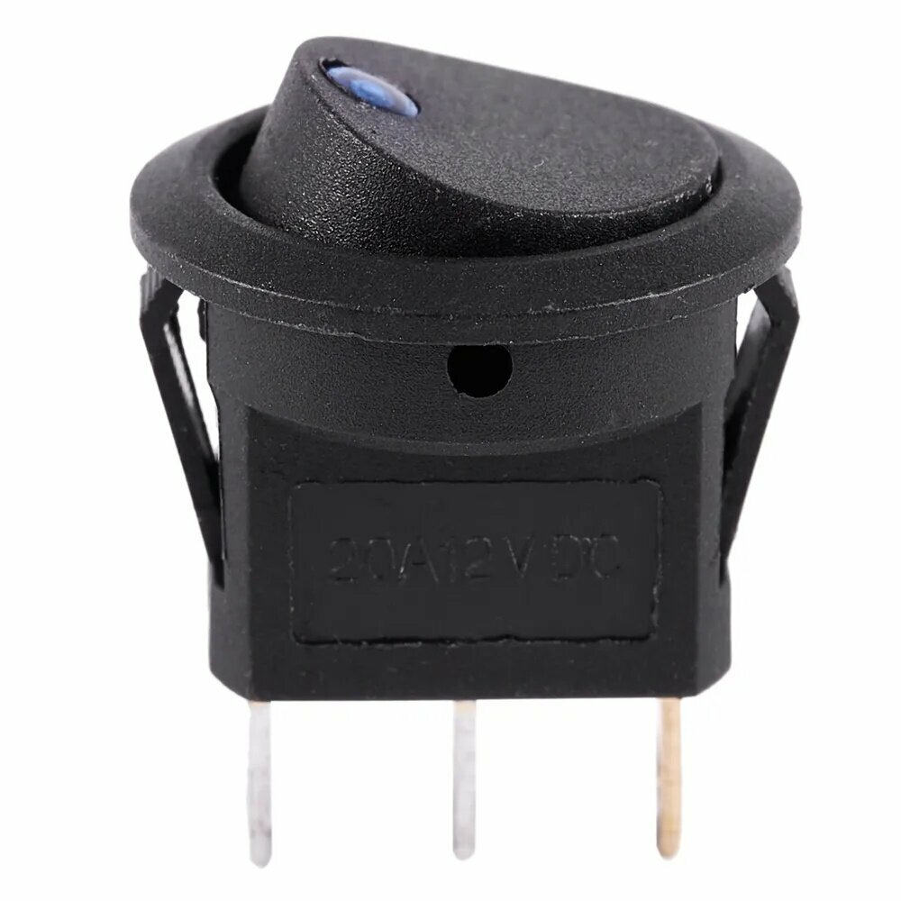 12 В светодиодный инверторный переключатель Rocking Rocker Switch ROUND SPST ON-OFF для автомобиля BOAT Blue