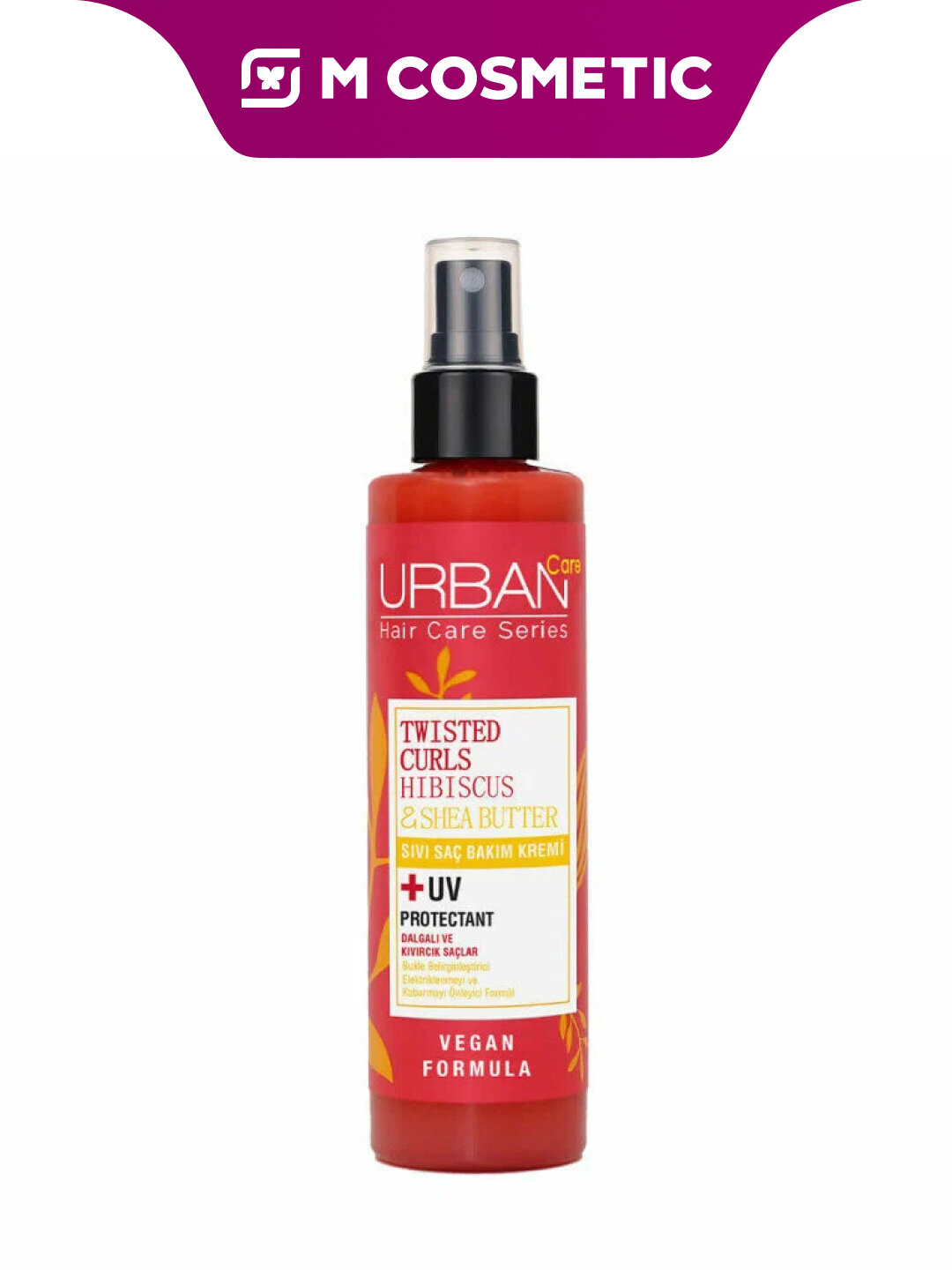 URBAN CARE Спрей-кондиционер для волос Twisted Curls с маслом гибискуса и ши 200 мл