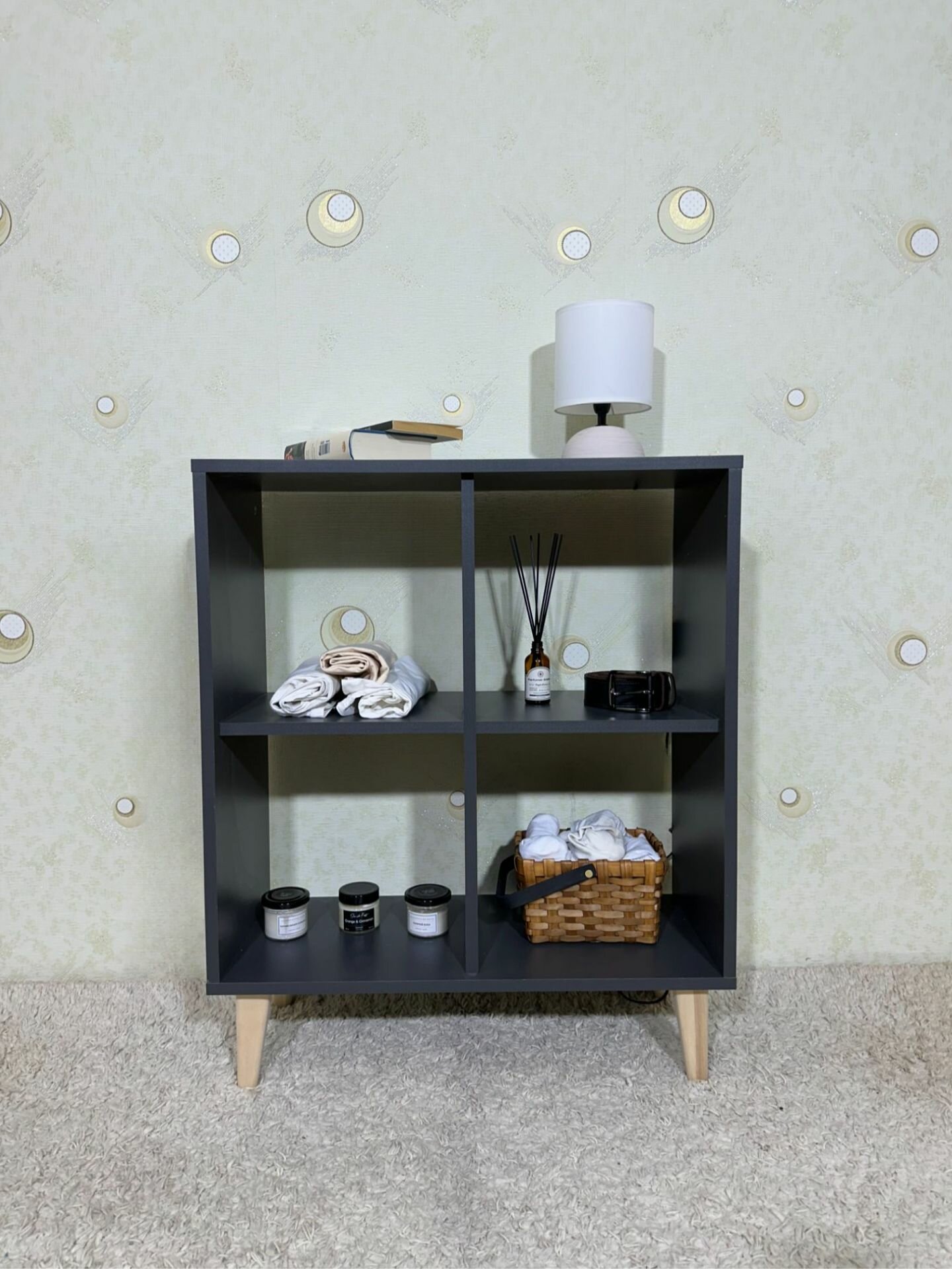 Стеллаж напольный (антрацит)